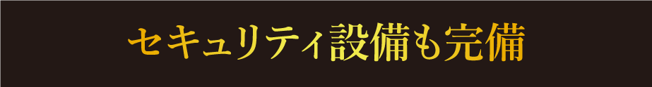 セキュリティ設備も完備