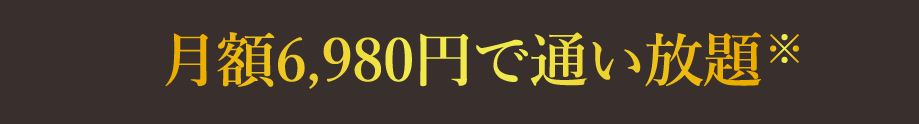 月額6980円で通い放題