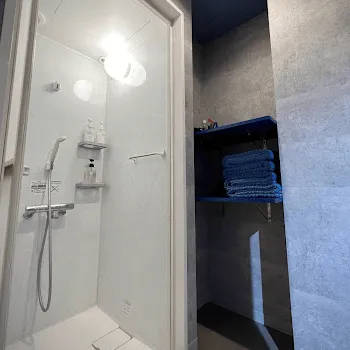 SPACE GYMのパーソナルジムのトレーニングを受けた後のシャワー室