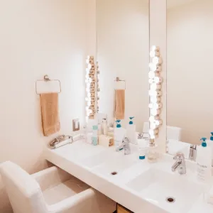 UNDEUXSBODYのパーソナルジムのトレーニングを受けた後のパウダールーム