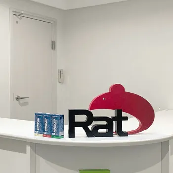 パーソナルジムRatのパーソナルジムのトレーニングを受ける前の受付