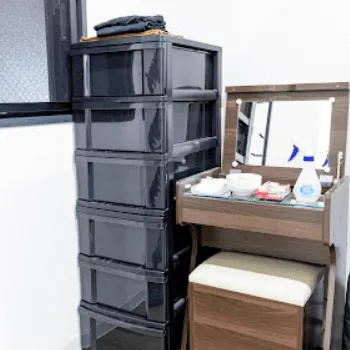 メルメイク 名駅店のパーソナルジムのトレーニングを受ける前の更衣室