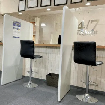 24/7Workout 仙台店のパーソナルジムのトレーニングを受ける前の受付