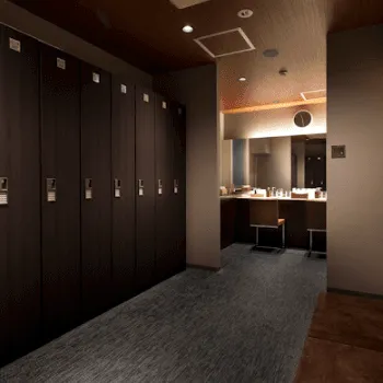 RIZAP 仙台店のパーソナルジムのトレーニングを受ける前のロッカールーム