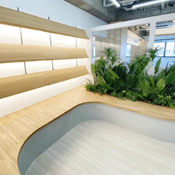 zen place pilates 金山スタジオのピラティスのレッスンを受ける前の待合室