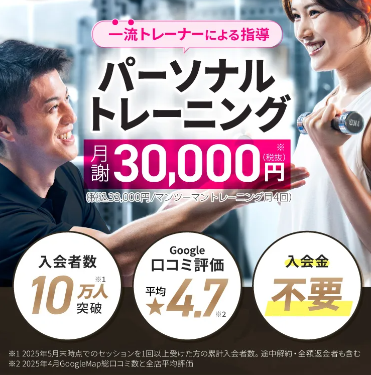 24/7Workoutのパーソナルトレーニング