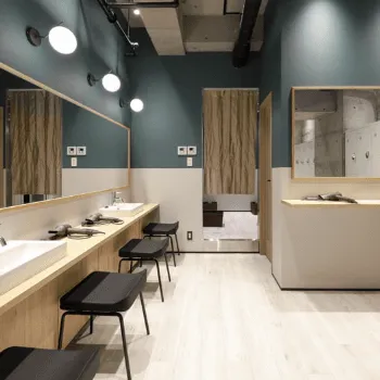 PILATES STUDIO noa 中野スタジオのピラティスのレッスンを受けた後のパウダールーム