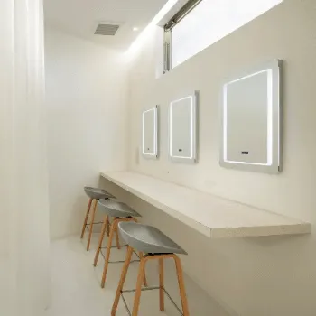 the SILK 二子玉川店のピラティスのレッスンを受けた後のパウダールーム