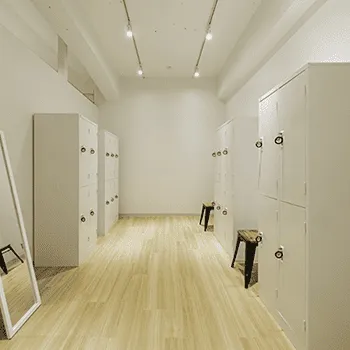 BDC PILATES 大宮のピラティスのトレーニングを受ける前の更衣室