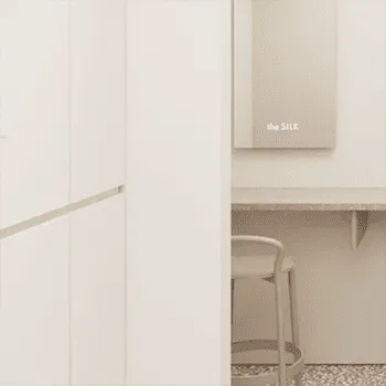 the SILK所沢店のピラティスのトレーニングを受ける前の更衣室