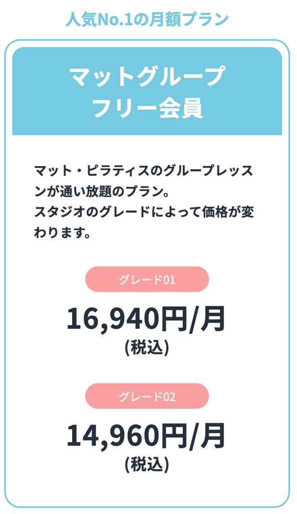 広島でピラティスが安いおすすめスタジオ
人気No.1の月額プランについて